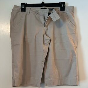 The Limited, Drew Cut, khaki Bermuda shorts, women’s size 10